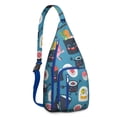 thumbnail image 1 of Hiking Sling Backpack Anti Theft Sling Shoulder Bag Gym Sports Travel Hiking Daypack Chest Bag Small Backpack for Travelers Office Workers Sushi, 1 of 4