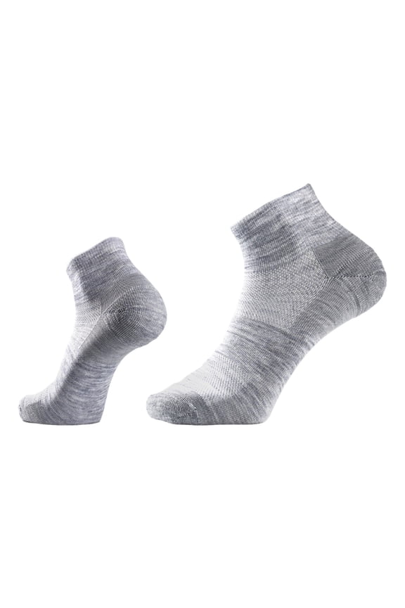 Hiking Socks For Mid Crew Outdoor Trekking Thermal Warm Breathable Support Calf Length, M, Grey