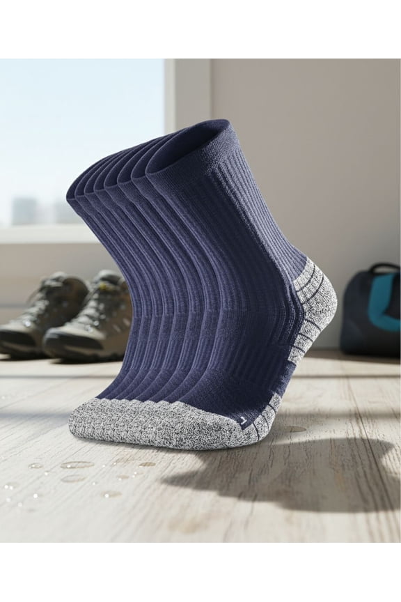 Hiking Socks - Winter Thermal Merino Wool Socks for Men & Women - Thick Crew Socks for Hunting Work