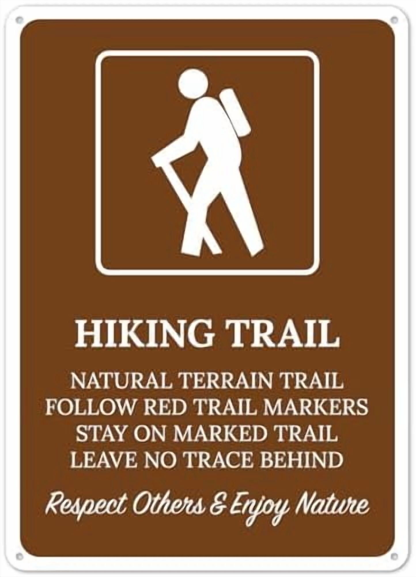 Hiking Trail Natural Terrain Trail Follow Red Trail Markers Stay On ...