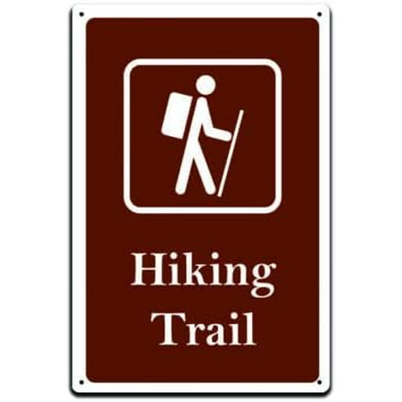 Hiking Trail Vintage Metal Sign Retro For Home Kitchen Restaurant Cake Shop Coffee Bar 8x12 Inches