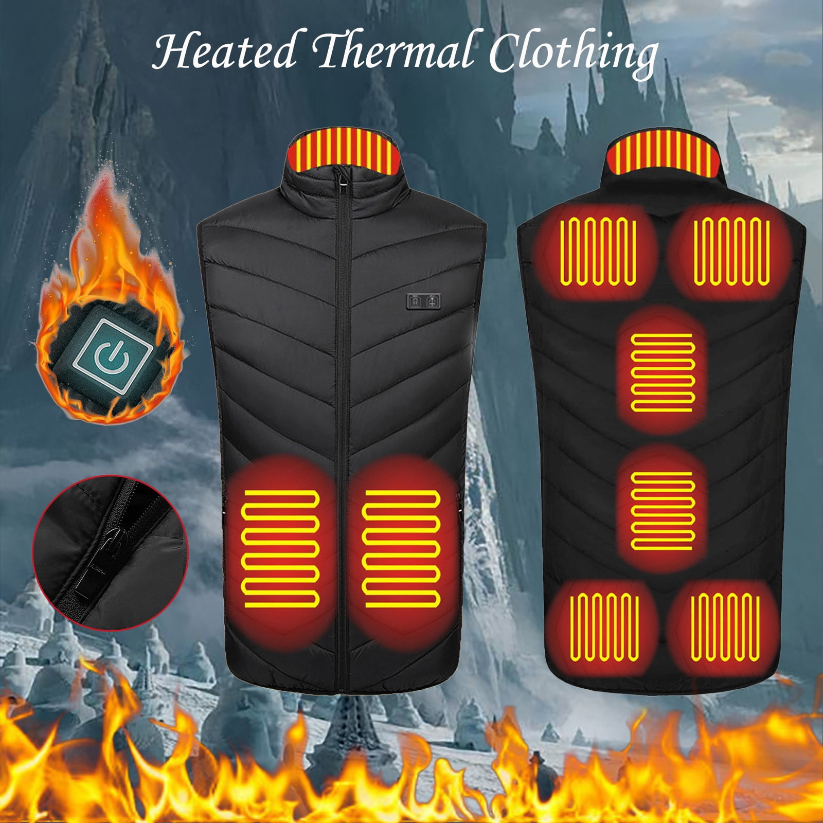 Hiking Vest Men Weighted Vest Warm Chaqueta Para Hombre Heated Vest