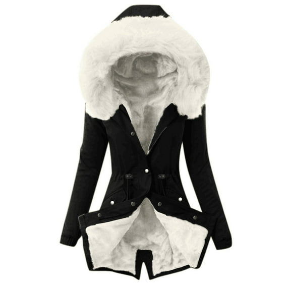 Hiking Vest Women Vests Lightweight Women Plus Size Winter Coat Lapel Collar Long Sleeve Jacket Vintage Thicken Coat Jacket Warm Hooded Thick Padded Outerwear Big Collar Full Zip Jackets for Women