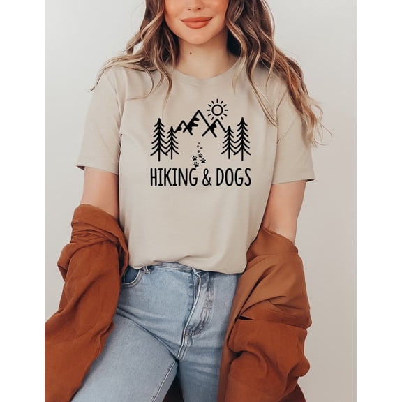 Hiking and Dogs Unisex Shirt, Hiking Lover Gift Shirt, Dog Lover Tee, Nature Lover Top, Outdoor Adventure Apparel, Christmas Gift