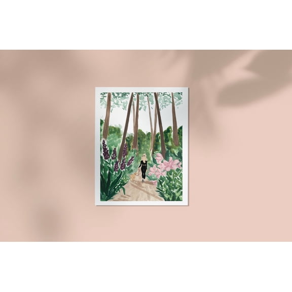 Hiking with Pup Wall Art Outdoor Dog Art Wall Art