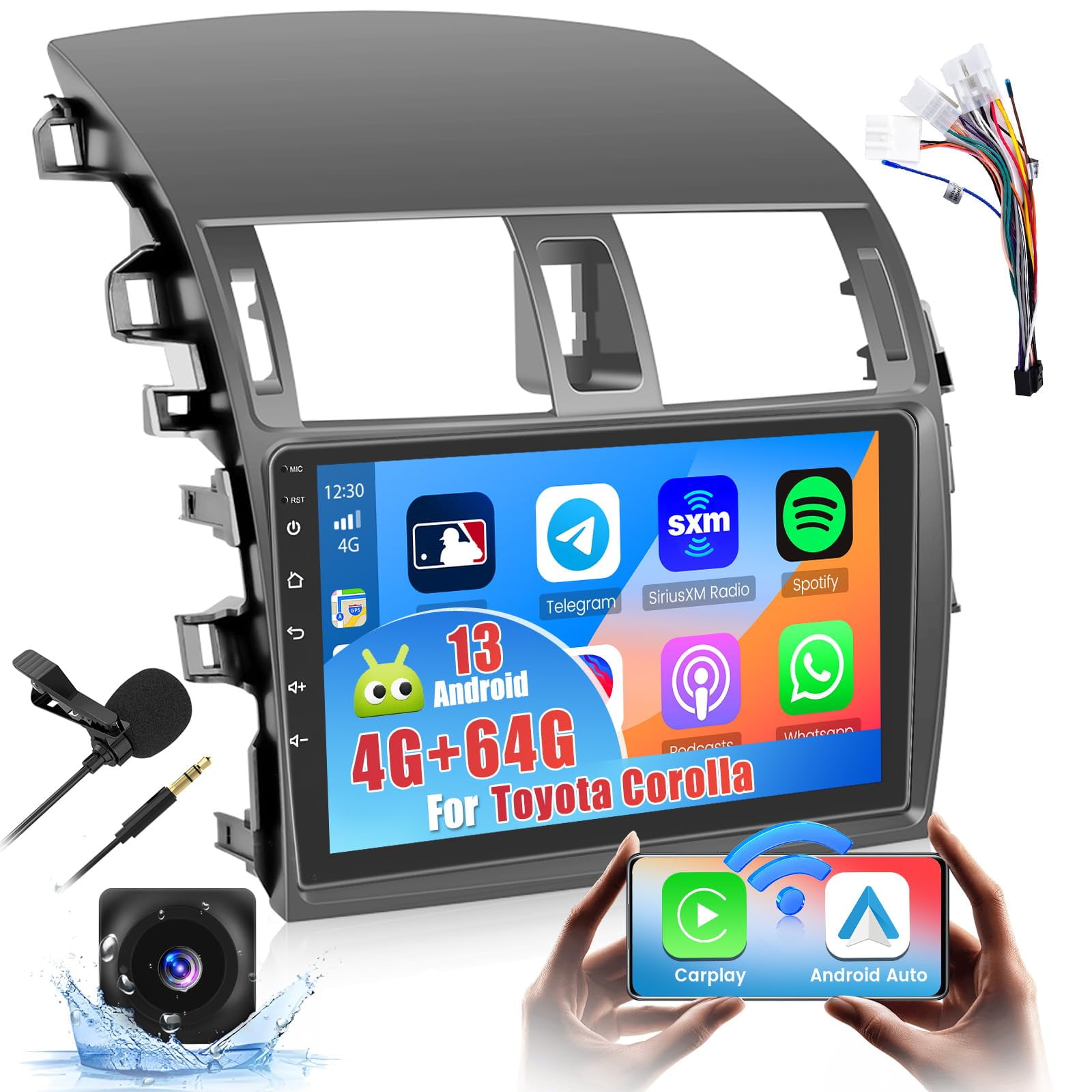 Hikity Android 15 Autoradio Für FIAT Doblo - 9 Zoll Wireless CarPlay