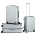 thumbnail image 1 of Hikolayae Border Hardside Spinner Luggage Sets in Argent Silver, 3 Piece - TSA Lock, 1 of 5