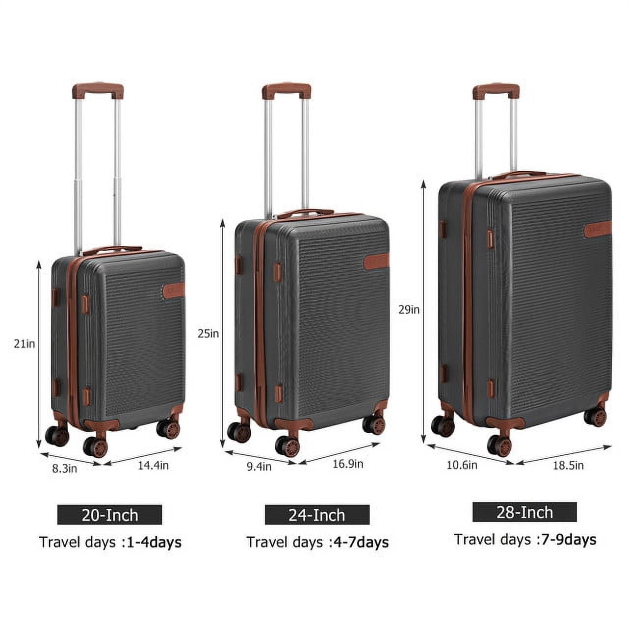 Hikolayae Coast Collection Hardside Spinner Luggage Sets in Gray, 3 ...