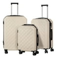 thumbnail image 1 of Hikolayae Cottoncandy Collection Hardside Spinner Luggage Sets in Taupe Beige, 3 Piece - TSA Lock, 1 of 5
