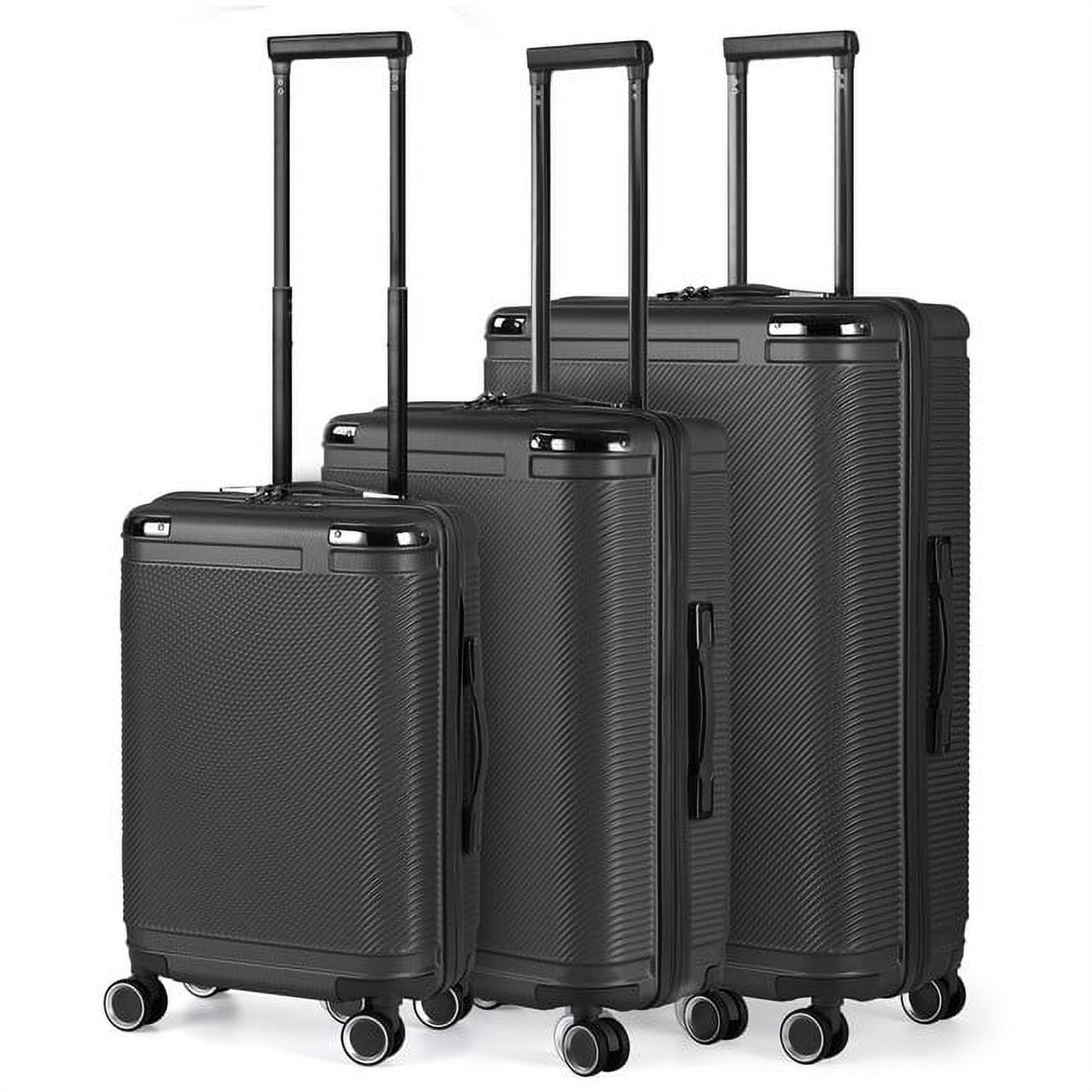 Hikolayae Dorado Collection Hardside Spinner Luggage Sets in Dark Gray ...