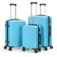 thumbnail image 1 of Hikolayae Hardside Spinner Luggage Sets in Light Blue, 3 Piece, TSA Lock, 1 of 8