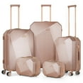 thumbnail image 1 of Hikolayae Sunshine Collection Hardside Spinner Luggage Sets in Rose Gold, 5 Piece - TSA Lock, 1 of 7
