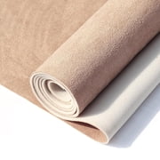 Hiksuky Suede Auto Headliner Fabric 54" L   60" W with Foam Backing - Beige Interior Replacement Material for Car/Truck/SUV/RV Roof, Tube Packaging - Home Repair/DIY Headliner Material