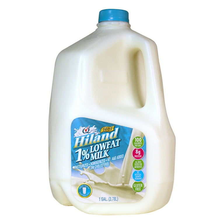 Hiland 1% Low Fat Milk, Gallon, 128 Fl Oz - Walmart.com