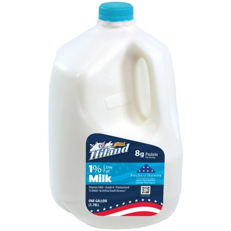 Hiland 1% Low Fat Milk, Gallon, 128 fl oz