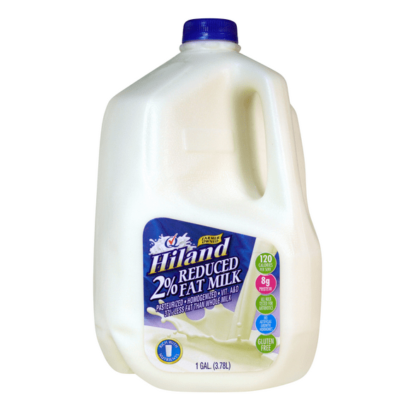 Hiland 2% Reduced Fat Milk, Gallon, 128 fl oz