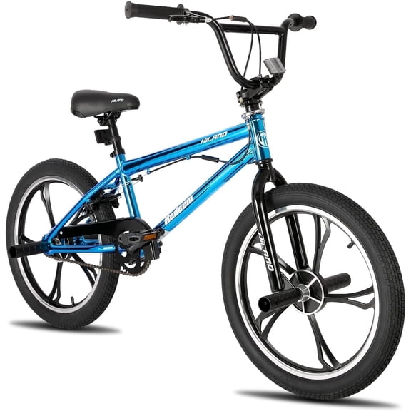 Hiland 20 Inch 3 5 Spoke Kids BMX Bike for Boys Girls Ages 5-12, 360 Degree Rotor Freestyle, 4 Pegs Single Speed Kid’s BMX Bicycle, Multiple Colors