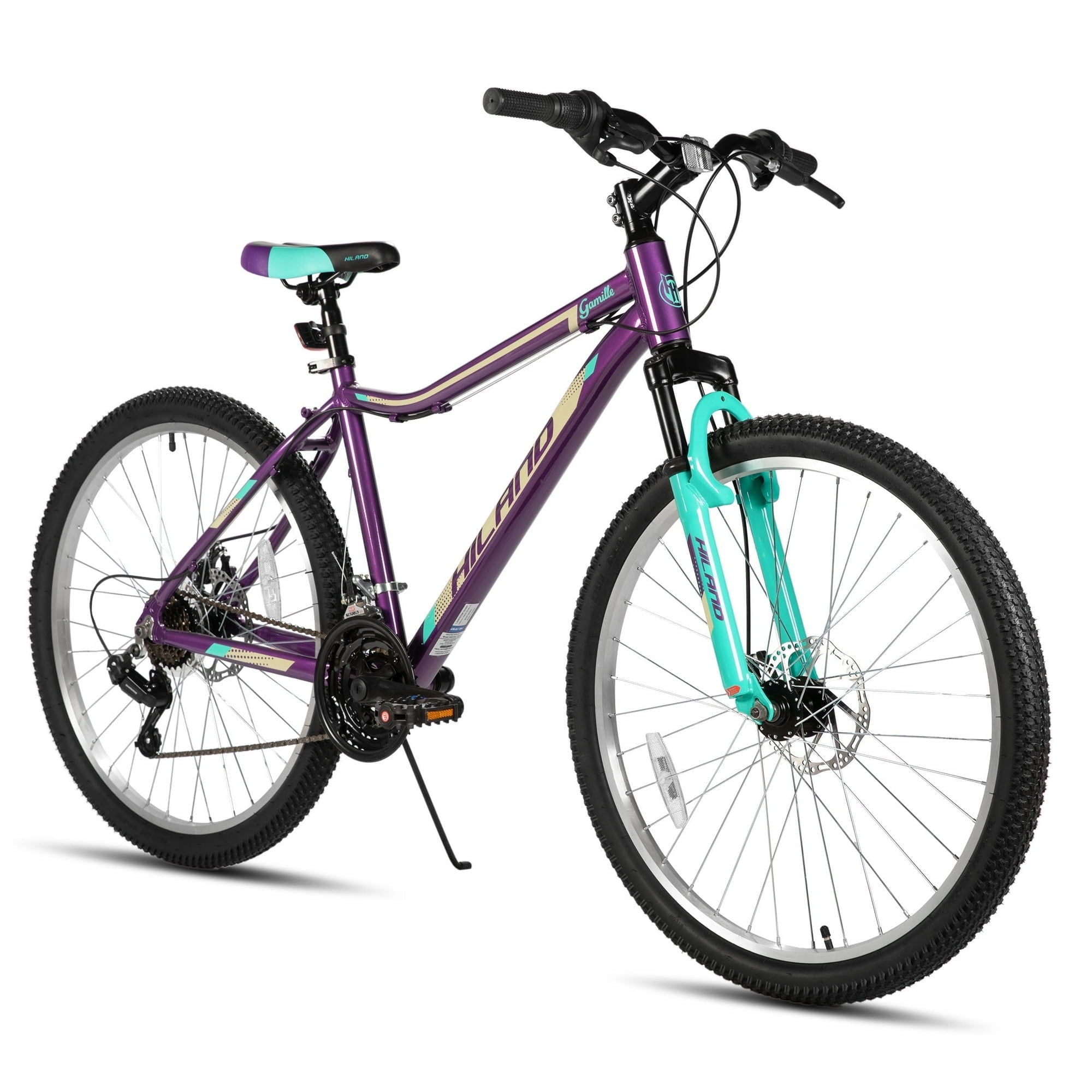 Hiland 20 Inch Mountain Bike, 18 Speed MTB with Dual Disc Brake, Mountain Bike for Women , Aluminium Frame Bicycle
