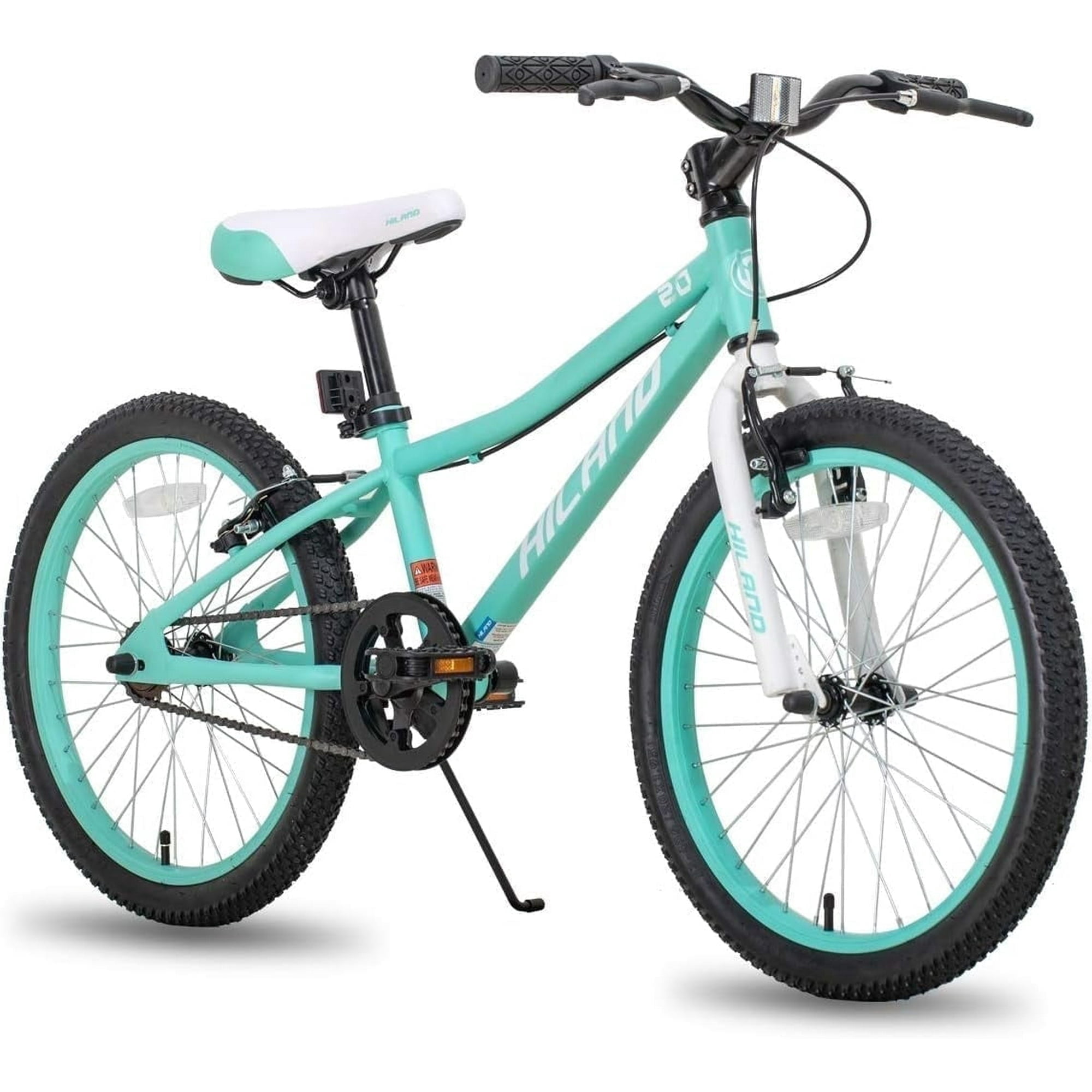 Hiland 20 inch Mountain Bike with Dual Handbrakes and Kickstand, Mint Green