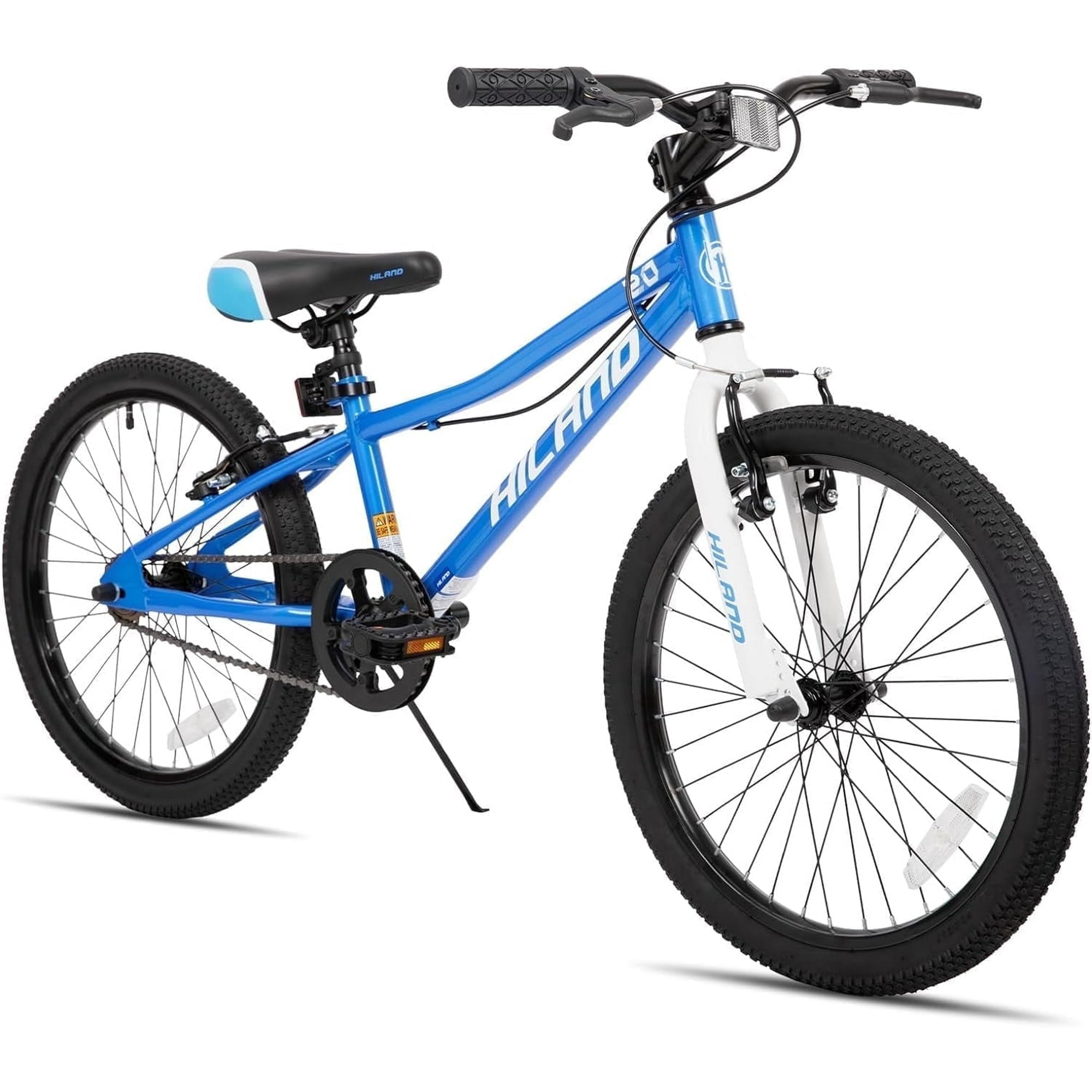 Hiland 20 inch Mountain Bike with Dual Handbrakes and Kickstand, Blue