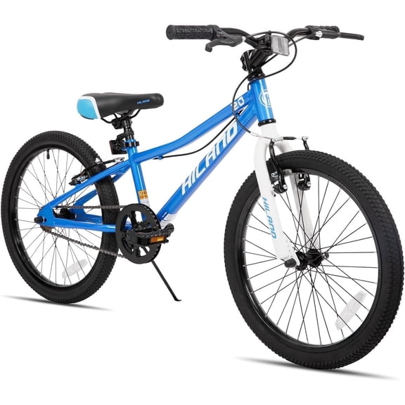 Hiland 20 inch Mountain Bike with Dual Handbrakes and Kickstand, Blue
