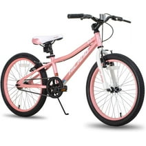 Hiland 20 inch Kids Mountain Bike for Girls Boys with Dual Handbrakes Kickstand, Pink