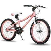 Hiland 20 inch Mountain Bike with Dual Handbrakes and Kickstand, Pink