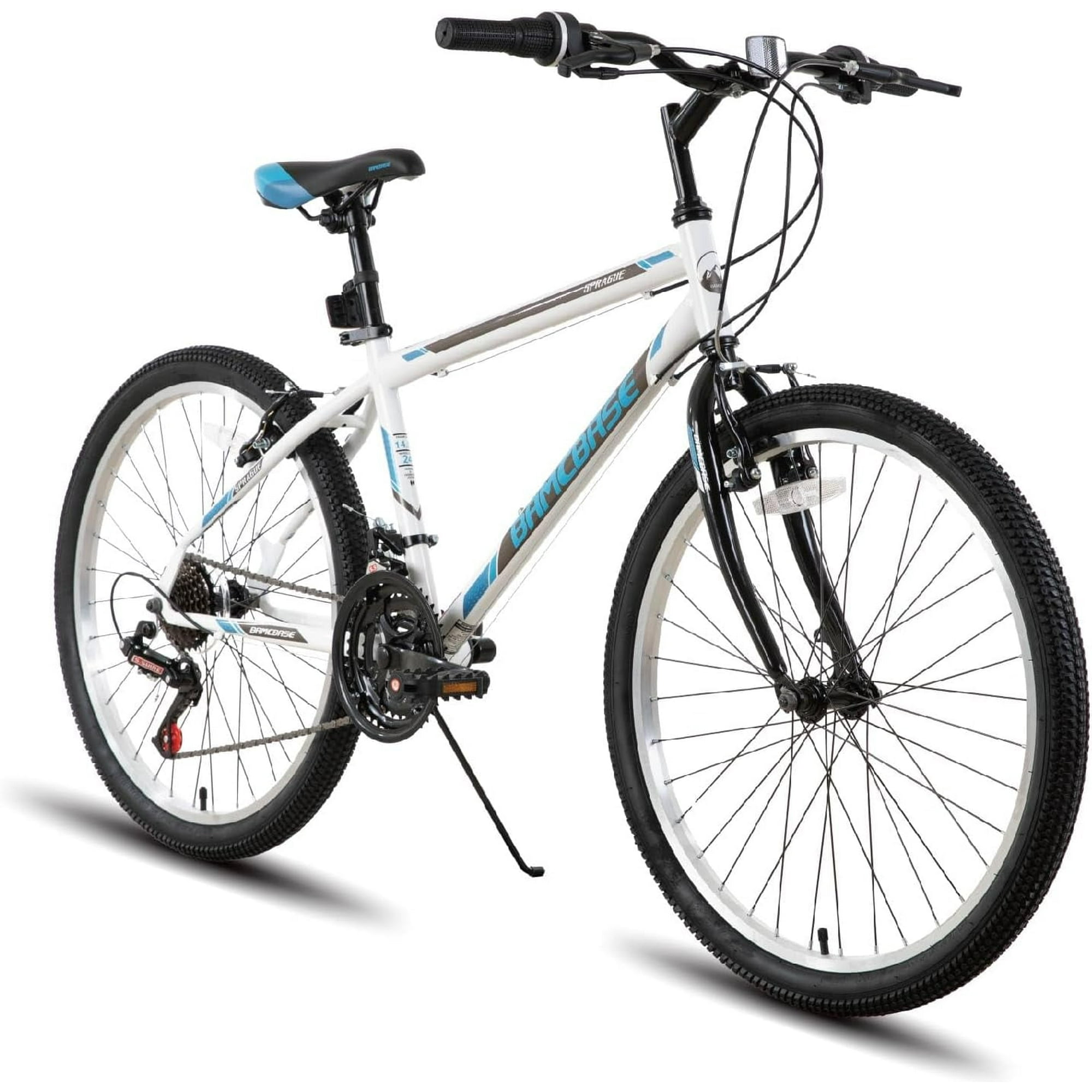 HH Hiland BAMC032wh-24 24 Inch Mountain Bike 21 Speeds High-Carbon Steel Frame - White