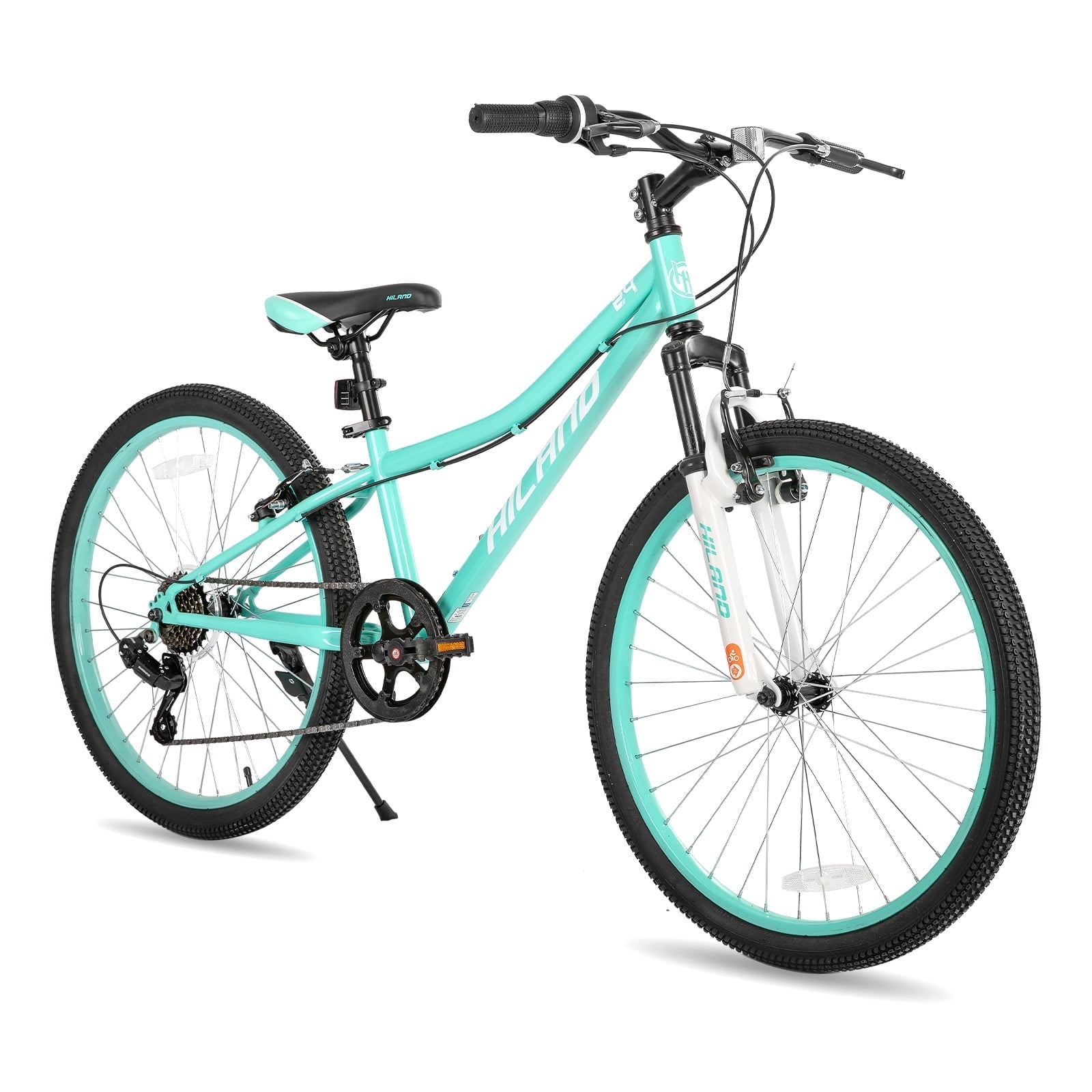 Hiland 24 inch Mountain Bike Shimano 7 Speeds for Teenager with Suspension Fork Mint Green Shop Black Friday Deals for 2024 Walmart