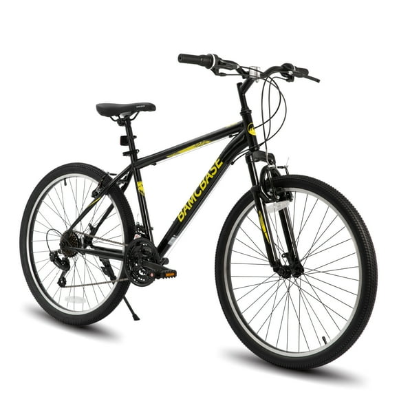 Hiland 26 27.5 29 Inch Mountain Bike, Mens Womens MTB with 21 Speeds, High-Tensile Steel Frame, V Brake, Hardtail Bicycle for Adults