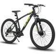 thumbnail image 1 of Hiland 26/27.5 Inch Mountain Bike Shimano 21 Speed MTB Bicycle with Suspension Fork, Dual-Disc Brake, Urban Commuter City Mens Womens Blue Black Orange, 1 of 6