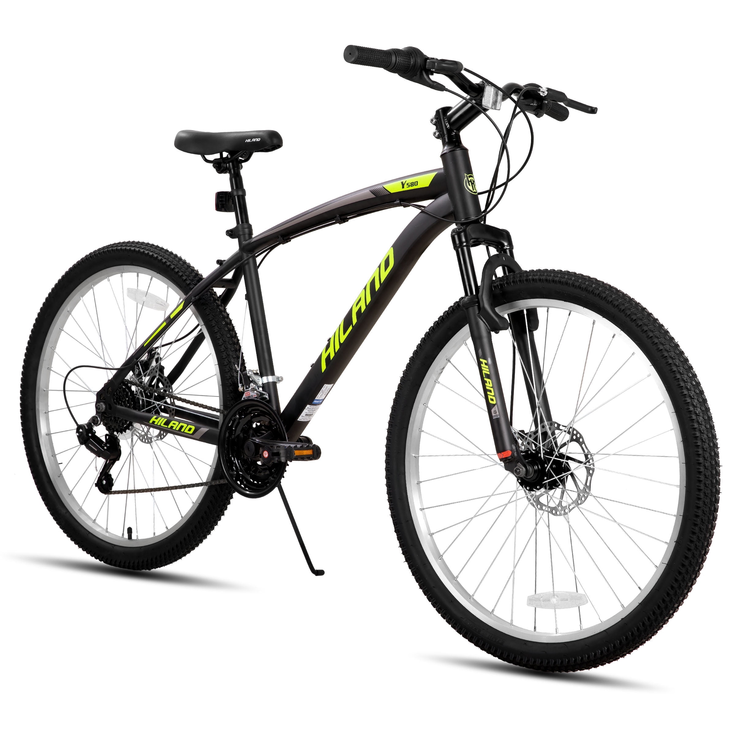 Hiland 26 Inch Mountain Bike, 18 Speed MTB with Dual Disc Brake, Mountain Bike for Men Women, High Carbon Steel Frame Bicycle
