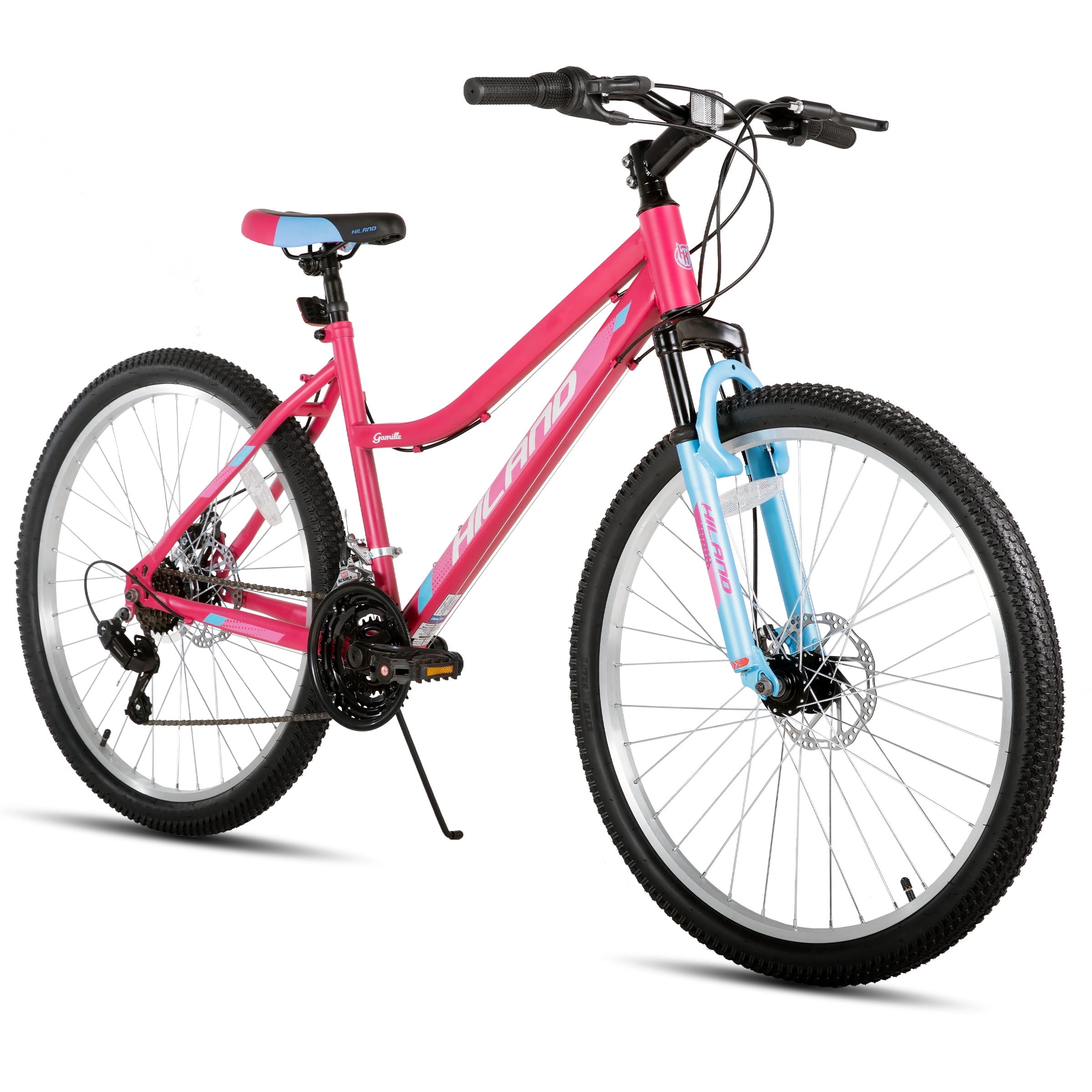 Hiland 26 Inch Mountain Bike, 18 Speed MTB with Dual Disc Brake, Mountain Bike for Men Women, High Carbon Steel Frame Bicycle