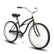 Hiland 26 Inch Womens Men s Beach Cruiser Bike Bicycle Red Black Blue
