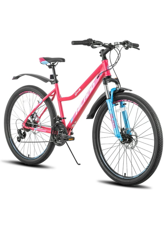 Hiland 26 Inch Womens Mountain Bike,with Step-Through Frame,Shimano 21 Speeds,Suspension Fork MTB,Bicycle for Women Men Adult