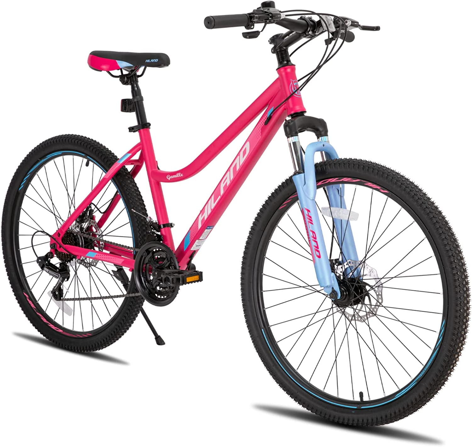 Hiland 26 Inch Womens Mountain Bike,with StepThrough Frame,Shimano 21 Speeds,Suspension Fork