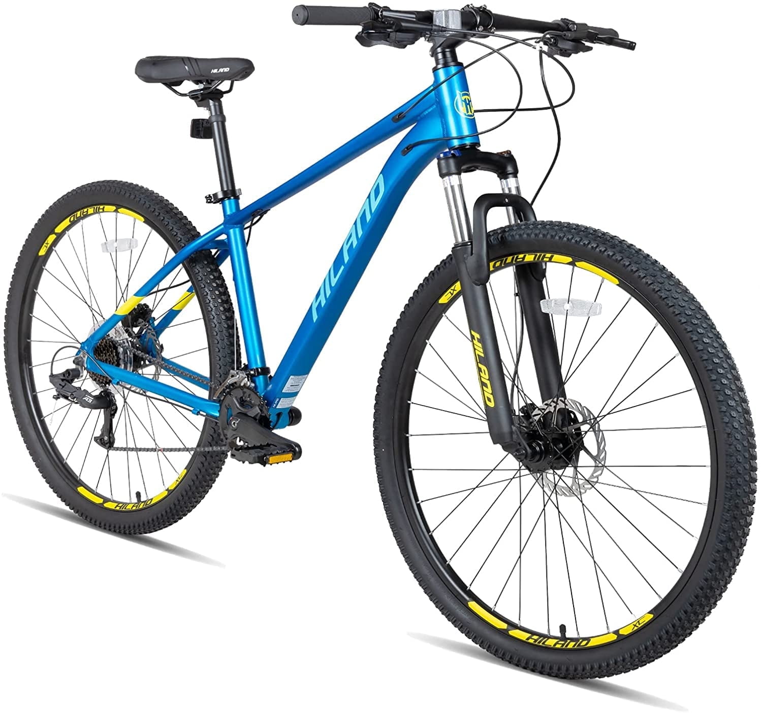 Hiland 29 Inch Hardtail MTB Aluminum Frame 16 Speeds Hydraulic Disc Brakes Suspension Fork for Men Walmart