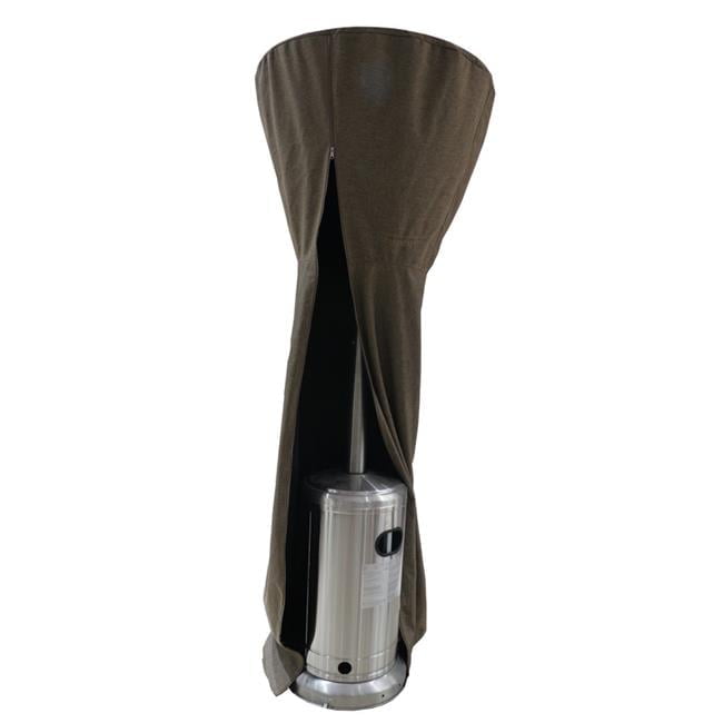 Tan Weather-Resistant Tall Patio Heater Cover with Zipper
