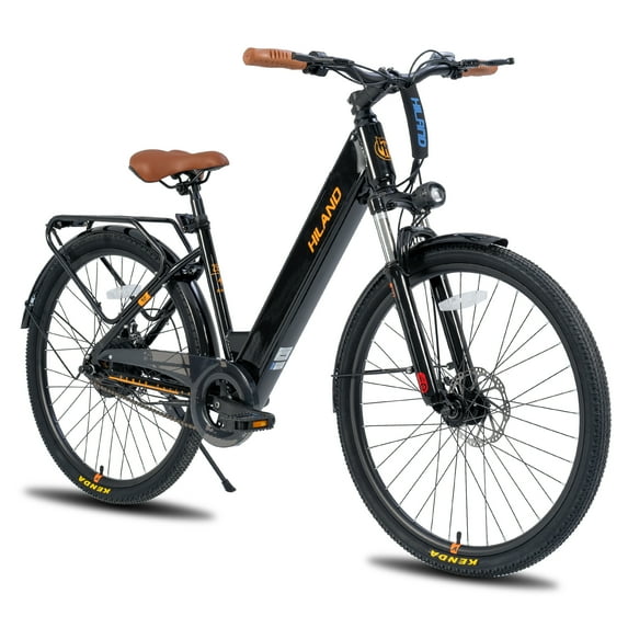 Hiland 500W Electric Bike for Adults, 26" Men Women Commuter Ebike, 20mph, Step-Through, Front Suspension