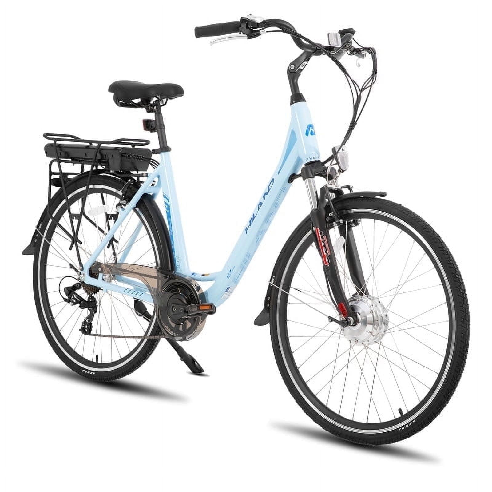 Hiland 700C Electric Bike for Adults, 250W Commuter Ebike with 36V 7.8Ah Removable Battery UL2849, 20mph, 7-Speed Electric Bicycle Step-Through