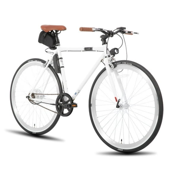 Hiland 700C Road Electric Bike for Adults, Commuting Ebike 36V Removable Battery, White UL2849