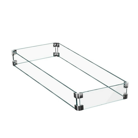 Hiland Clear Tempered Glass Wind Screen - 28.75" x 14"