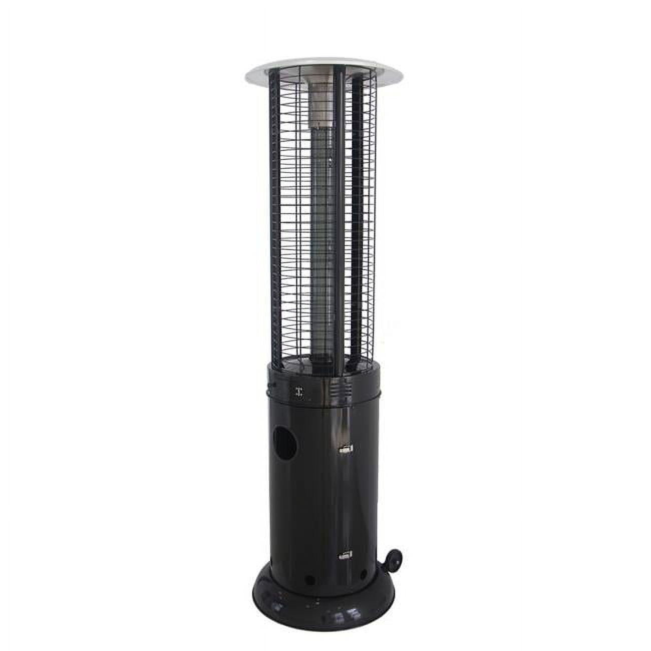 AZ Patio Heaters Commercial Infrared Flame Glass Tube Patio Heater in Black AZ Patio Heaters Commercial Infrared Flame Glass Tube Patio Heater in Black