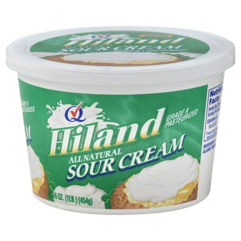 Hiland All Natural Sour Cream, 16 Oz. - Walmart.com