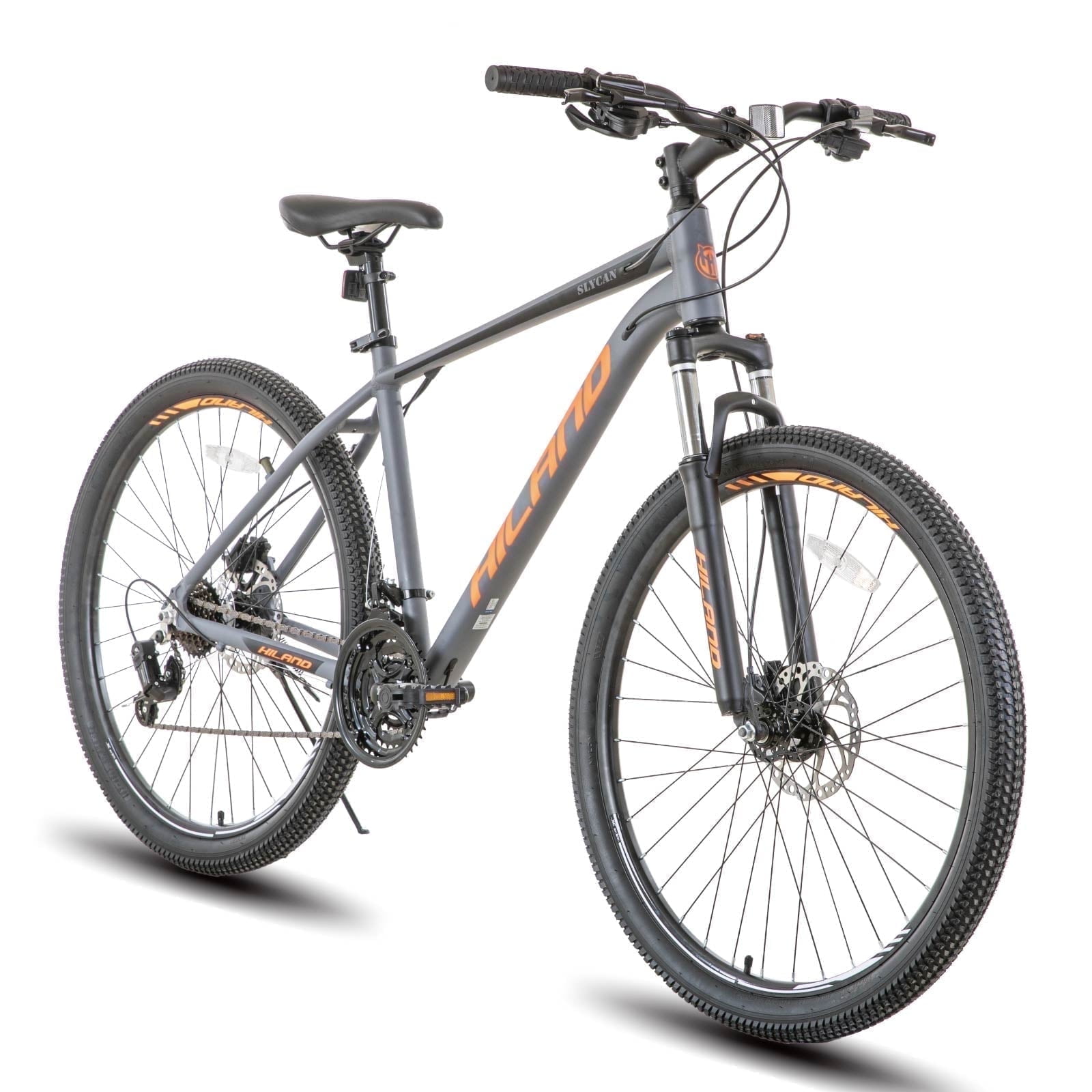 Hiland Slycan Dual Disc Brakes Aluminum Mountain Bike 21 Speeds MTB 27.5 inch Wheel For Men Gray Walmart