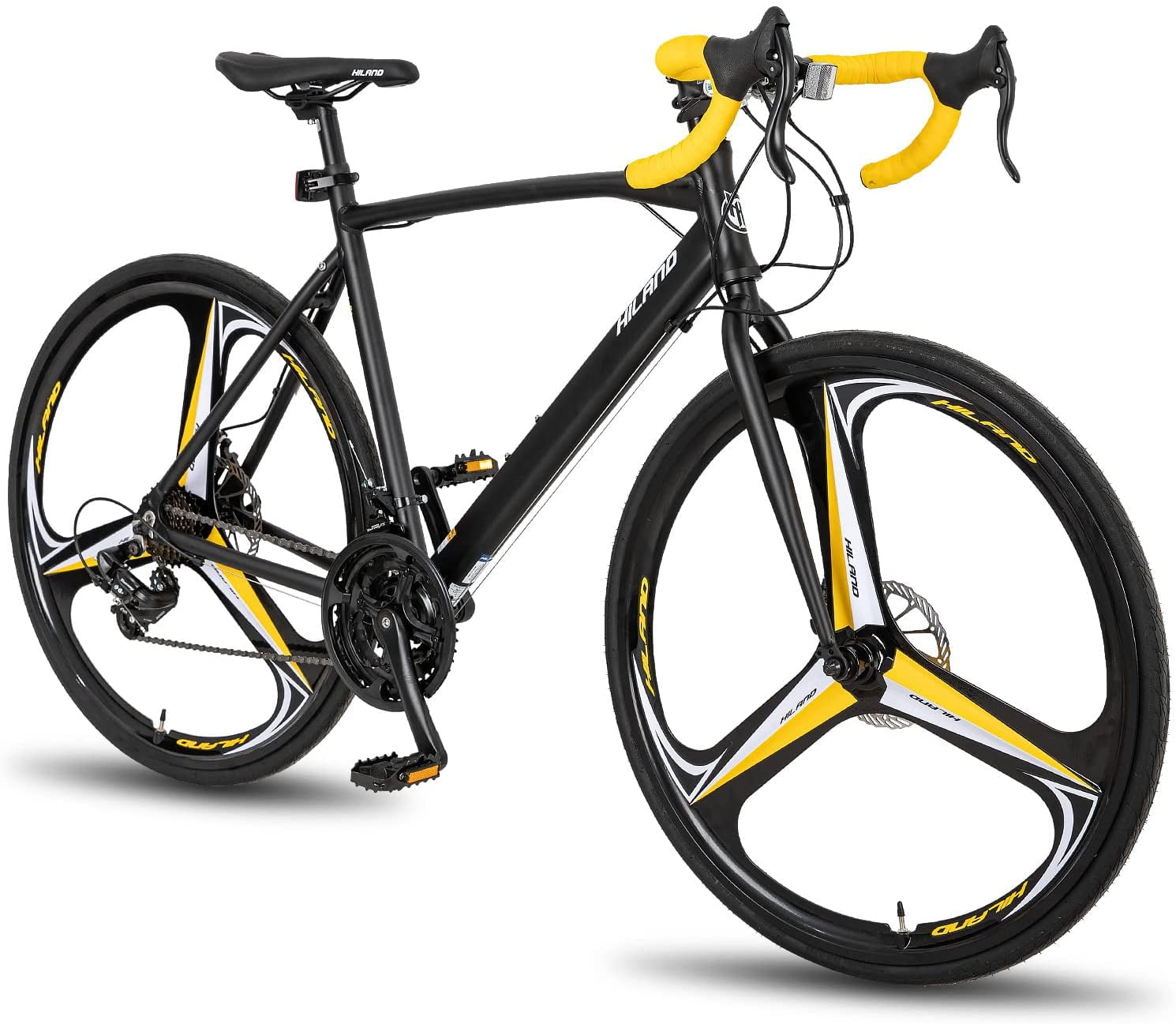 Hiland Aluminum Road Bike, All Shimano Drivetrain 21 speeds, Dual