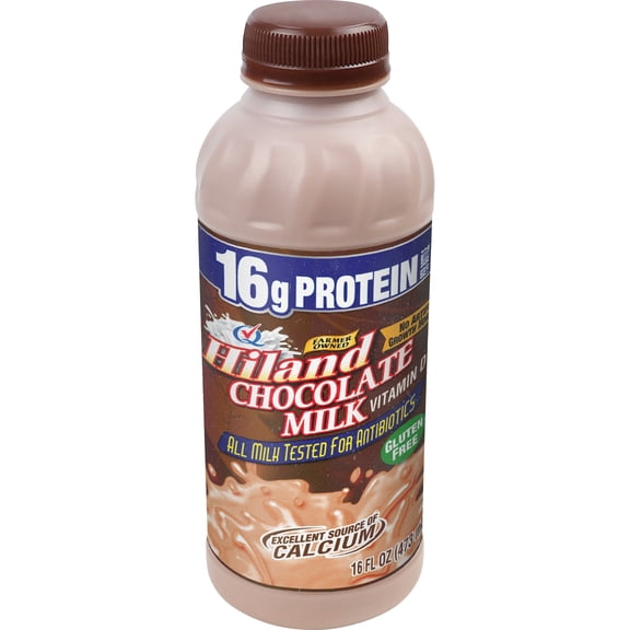 Hiland Premium Chocolate Milk, Pint, 16 fl oz