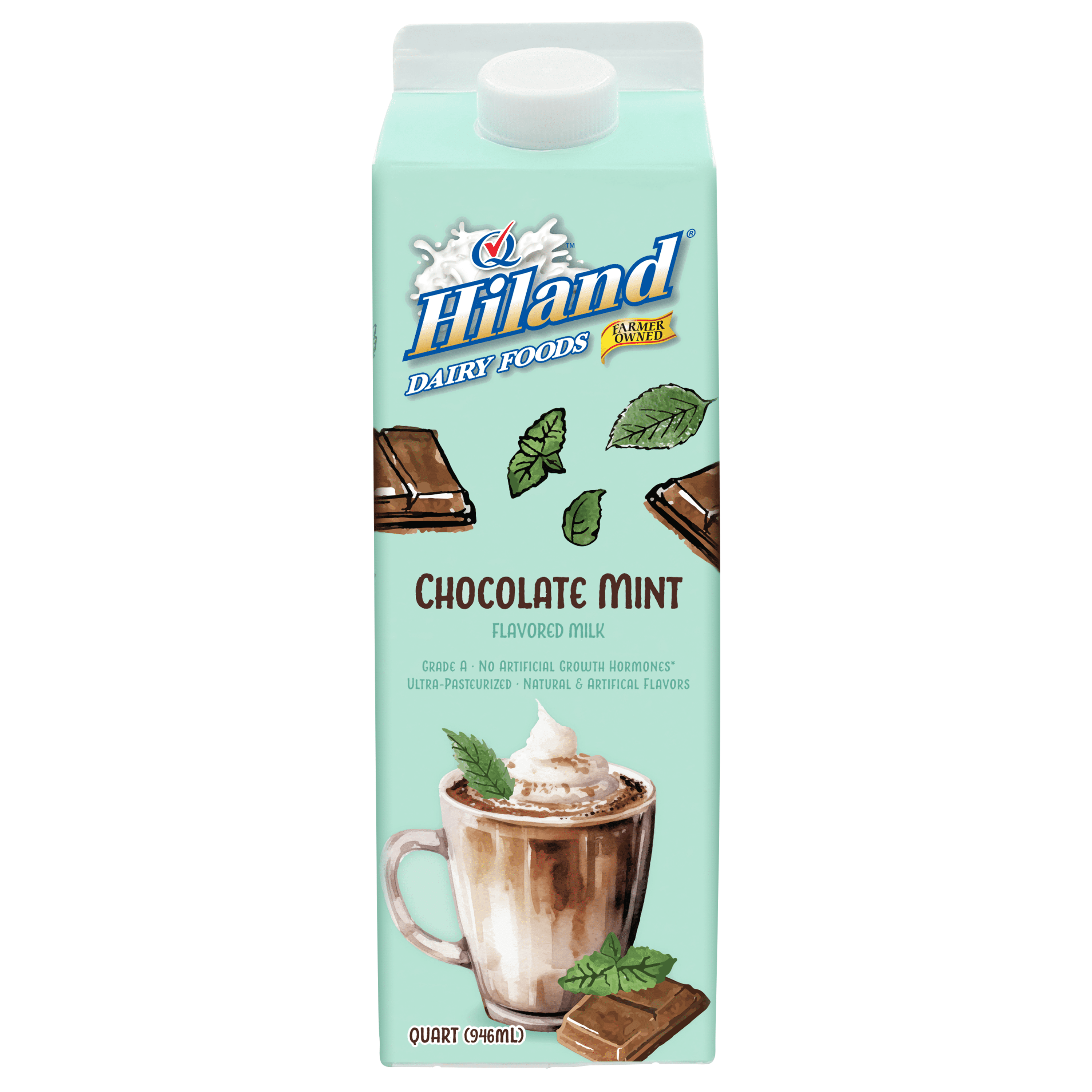 Hiland Chocolate Mint Milk, 1 Quart - Walmart.com