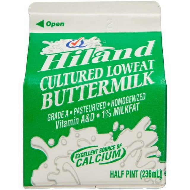Hiland Cultured Lowfat Buttermilk, 8 FL OZ.
