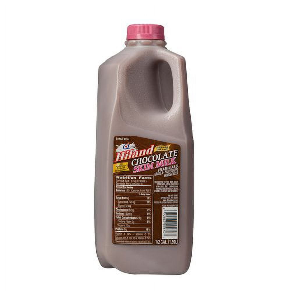 Hiland FatFree Chocolate Skim Milk, Half Gallon